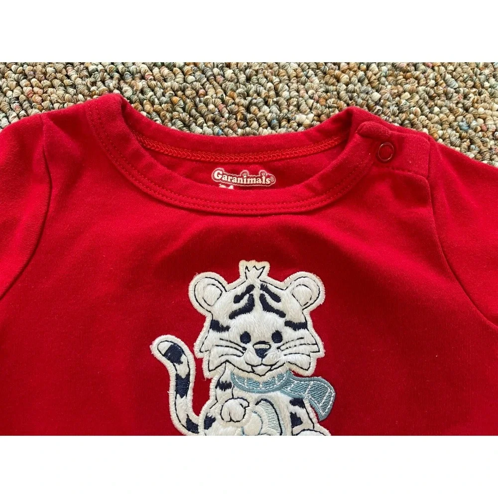 Garanimals Red Tiger Bodysuit & Gray Pants 0-3M